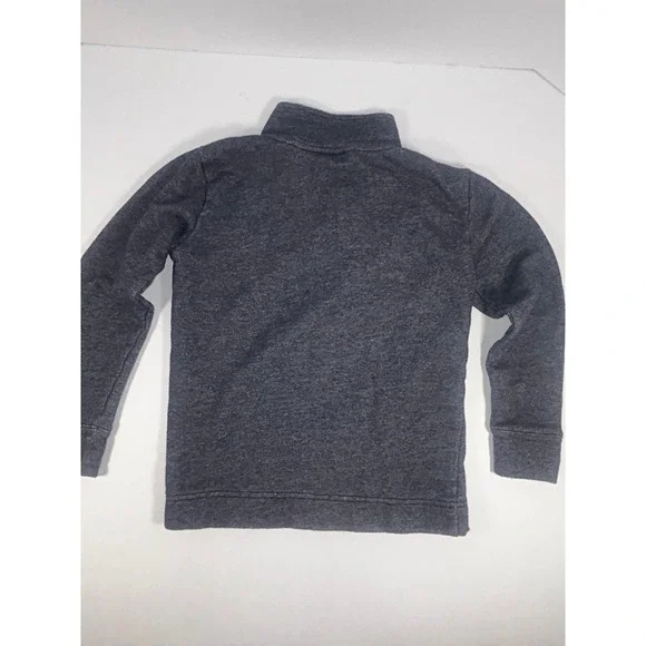 The Childrens Place Boys Gray Pullover Half Zip Mock Neck Sweatshirt Size 7/8 - Picture 4 of 5